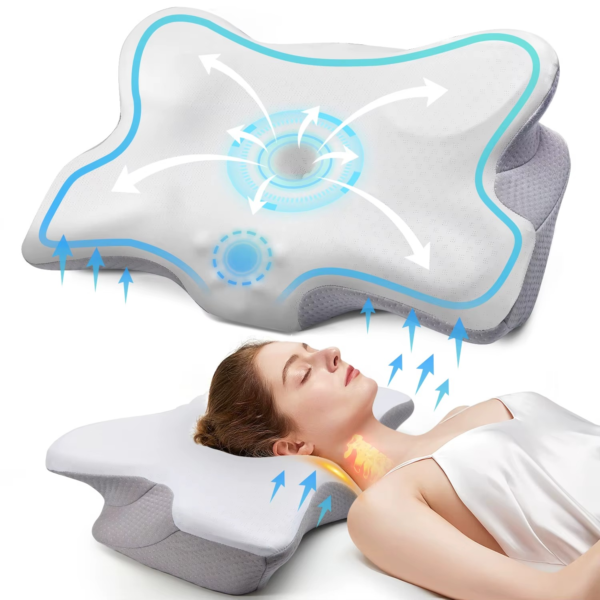 Ergonomic Orthopedic Neck Support Pillow - Odorless Orthopedic Memory Foam Pillow –  Shoulder Pain Relief Pillow