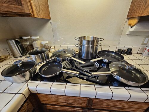 Blue Diamond 15 Piece Cookware Set Tri-Ply Stainless Steel PFAS-Free (Open Box) photo review