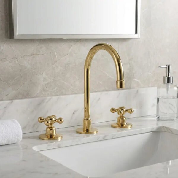Unlacquered Brass Taps Bathroom